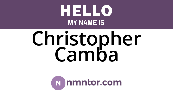 Christopher Camba