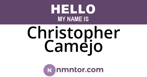 Christopher Camejo