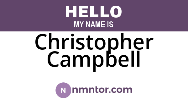 Christopher Campbell