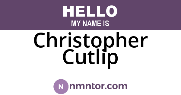Christopher Cutlip