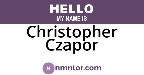 Christopher Czapor