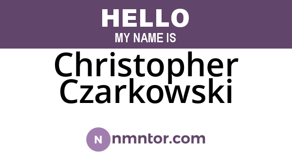 Christopher Czarkowski