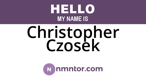 Christopher Czosek