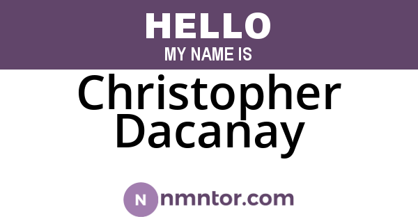 Christopher Dacanay