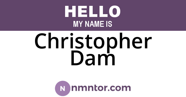 Christopher Dam