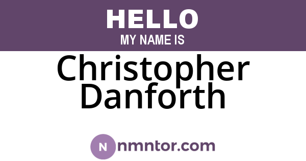 Christopher Danforth