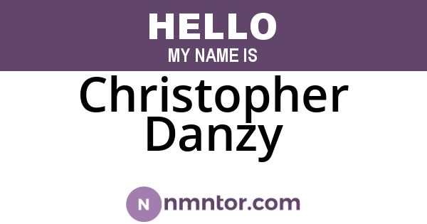 Christopher Danzy