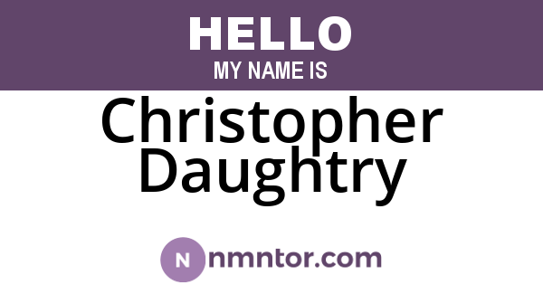 Christopher Daughtry