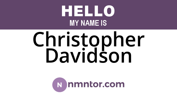 Christopher Davidson