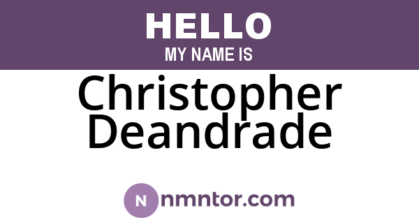Christopher Deandrade