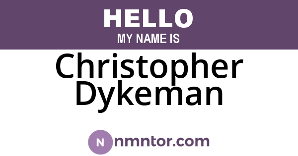 Christopher Dykeman