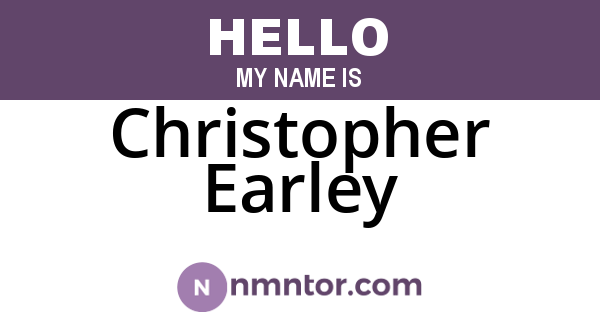 Christopher Earley