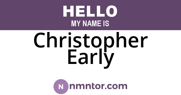 Christopher Early