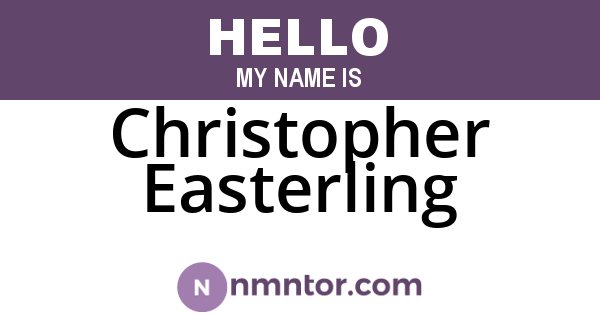 Christopher Easterling
