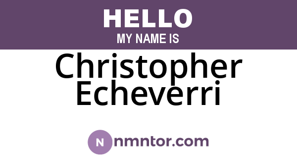 Christopher Echeverri