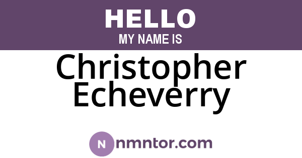 Christopher Echeverry