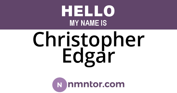 Christopher Edgar