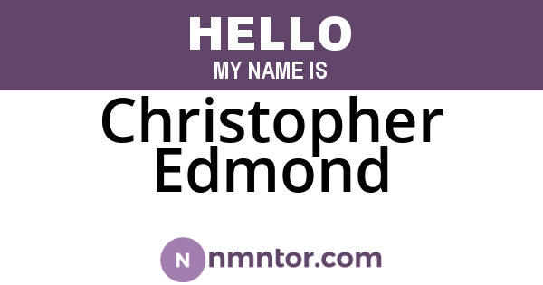 Christopher Edmond