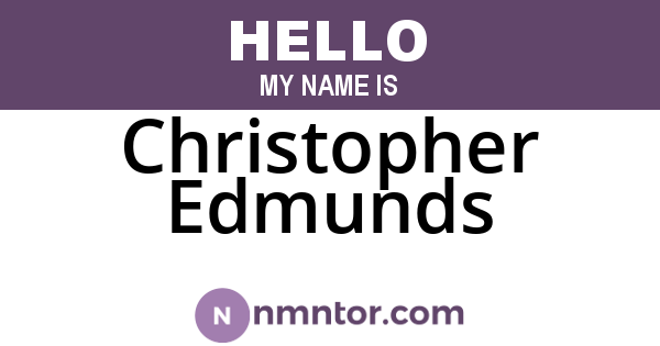 Christopher Edmunds