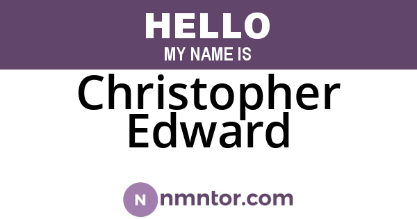 Christopher Edward