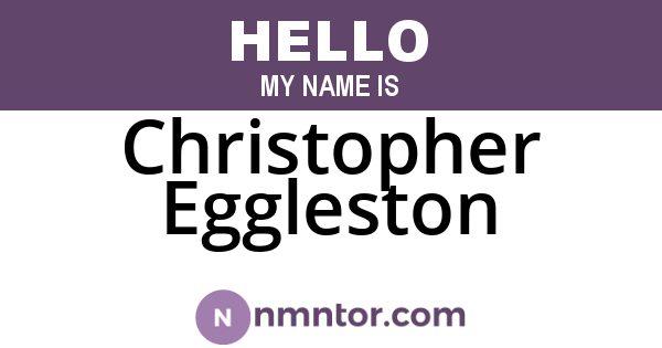 Christopher Eggleston