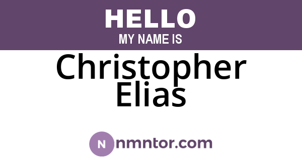 Christopher Elias