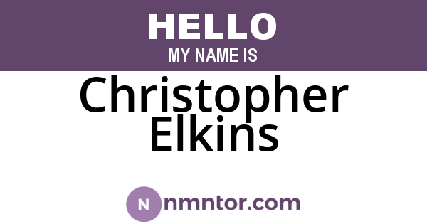Christopher Elkins