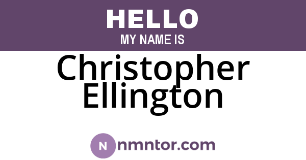 Christopher Ellington