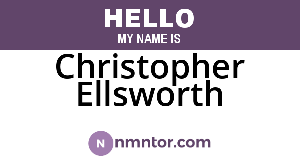 Christopher Ellsworth