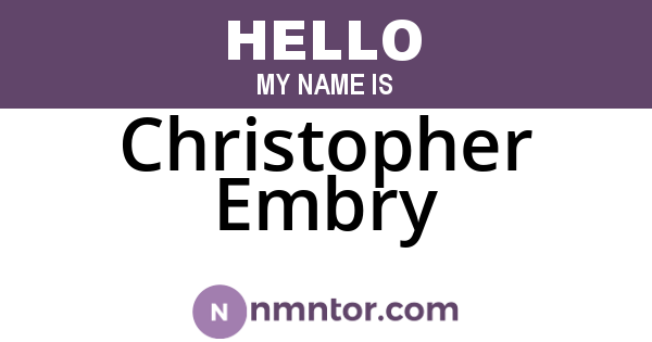 Christopher Embry
