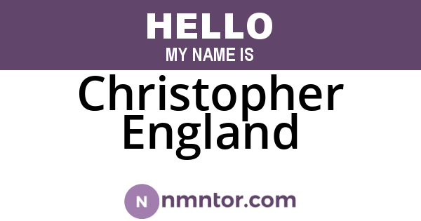 Christopher England