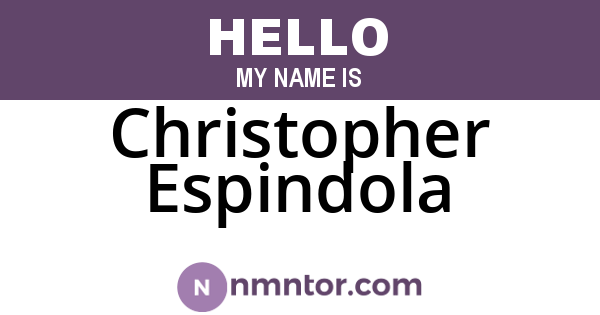 Christopher Espindola