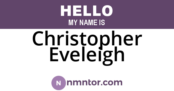 Christopher Eveleigh