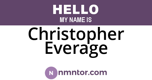 Christopher Everage