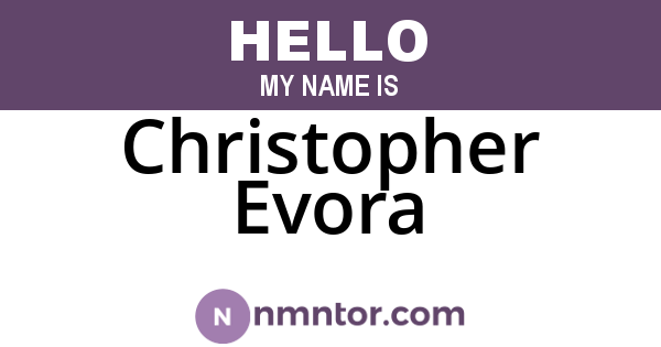 Christopher Evora