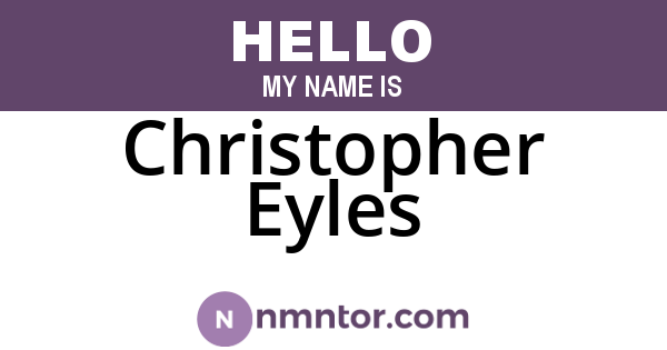 Christopher Eyles