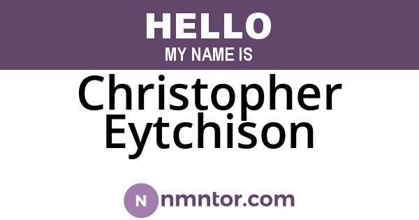 Christopher Eytchison