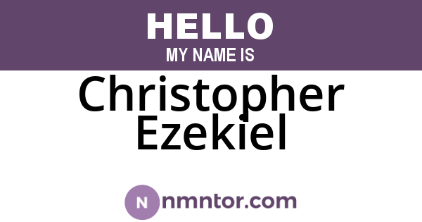 Christopher Ezekiel
