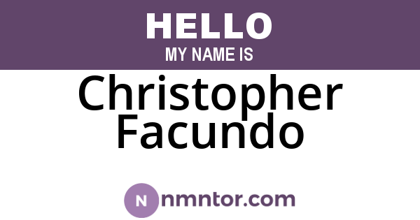 Christopher Facundo