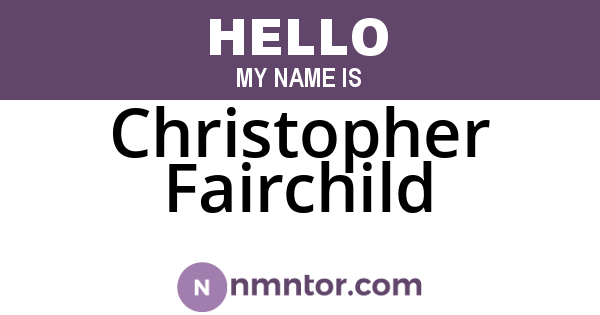 Christopher Fairchild