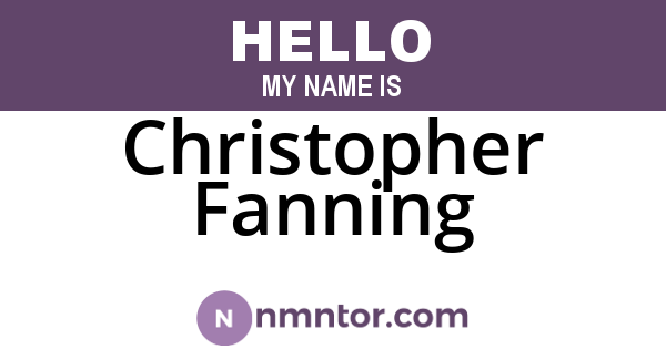 Christopher Fanning