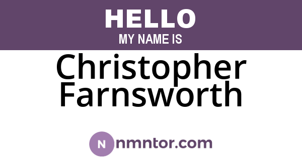 Christopher Farnsworth