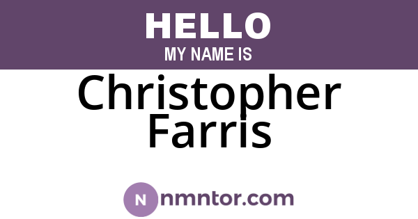 Christopher Farris