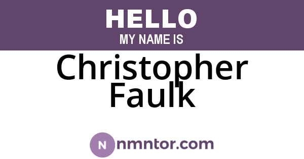 Christopher Faulk