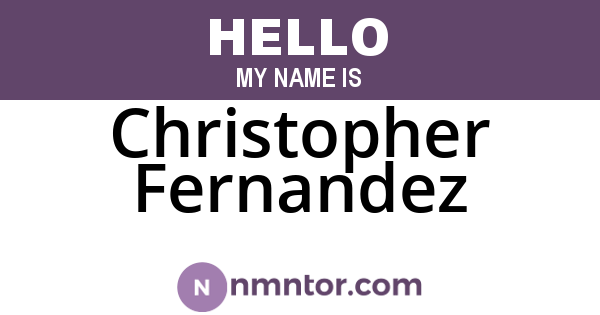 Christopher Fernandez