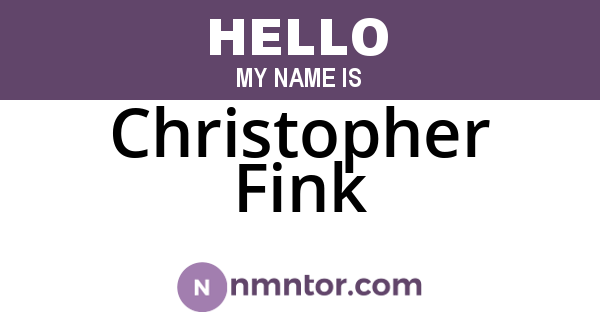Christopher Fink