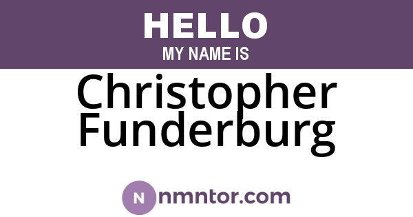 Christopher Funderburg