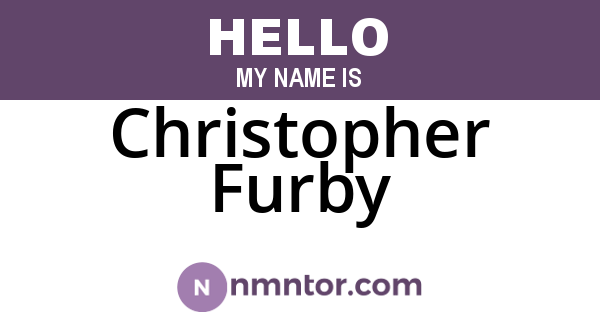 Christopher Furby