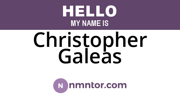 Christopher Galeas