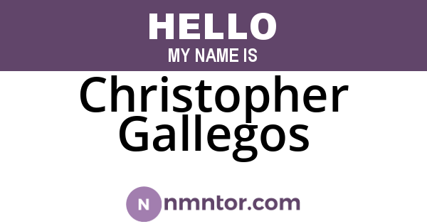 Christopher Gallegos